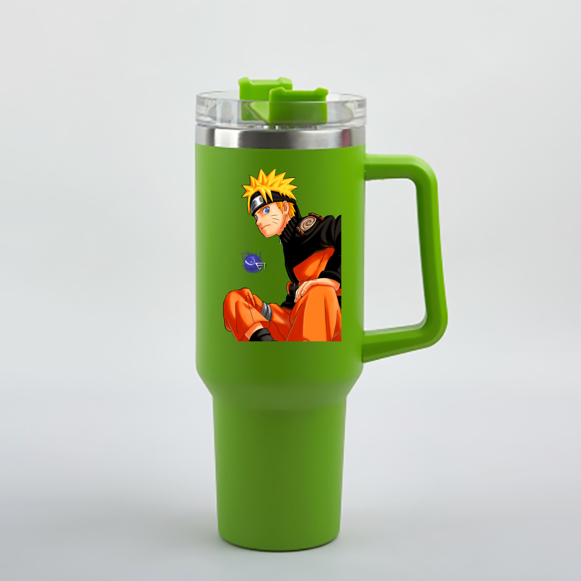 （画像用） NARUTO -ナルト- うずまき ナルト Uzumaki Naruto 1200mL車用タンブラー - クリスタルステッカー（プラスチックストロー付き）